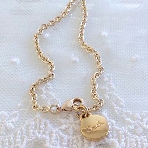 Coach Script Button Charm Bracelet